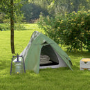 Outsunny Double Layer Camping Tent For 1-2 Man, 2000mm Waterproof - Orange/Green