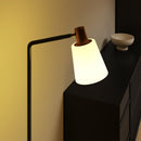 HOMCOM Standing Lamp With Rotatable Head, Modern Floor Lamp, Black