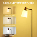 HOMCOM Standing Lamp With Rotatable Head, Modern Floor Lamp, Black