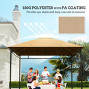 Outsunny 3 x 3 m Gazebo Canopy Replacement Cover, Gazebo Roof Replacement
