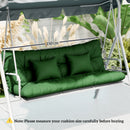 Outsunny Outdoor Seat Cushions Back Cushion with 2 Pillows, Seat Pads