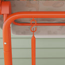 AIYAPLAY Kids Porch Swing with Seat Belts, Adjustable Canopy, Orange