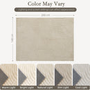 HOMCOM Modern Geometric Rug, Thick Plush, Non-Slip,Cream