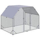 PawHut Chicken Run W/ Roof, Walk In Chicken Coop For 4-6 Chickens, Hen House