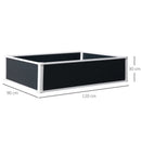 Outsunny Garden Raised Bed 120x90x30 cm - Grey