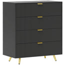 HOMCOM Chest of Drawers with 4 Drawers for Bedroom, Living Room
