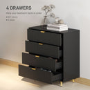 HOMCOM Chest of Drawers with 4 Drawers for Bedroom, Living Room