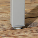 Outsunny 7 Piece Garden Dining Set, Steel Outdoor Table and Chairs, Black