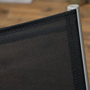 Outsunny 7 Piece Garden Dining Set, Steel Outdoor Table and Chairs, Black