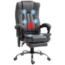 Vinsetto 6-Point Vibrating Heat Massage Chair W/ Microfibre Upholstery - Dark Brown/Light Brown/Charcoal Grey/Cream