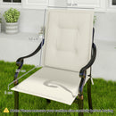 Outsunny Set Of 4 Garden Chair Cushions, Outdoor Seat Pads