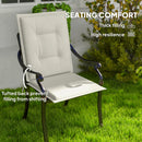Outsunny Set Of 4 Garden Chair Cushions, Outdoor Seat Pads