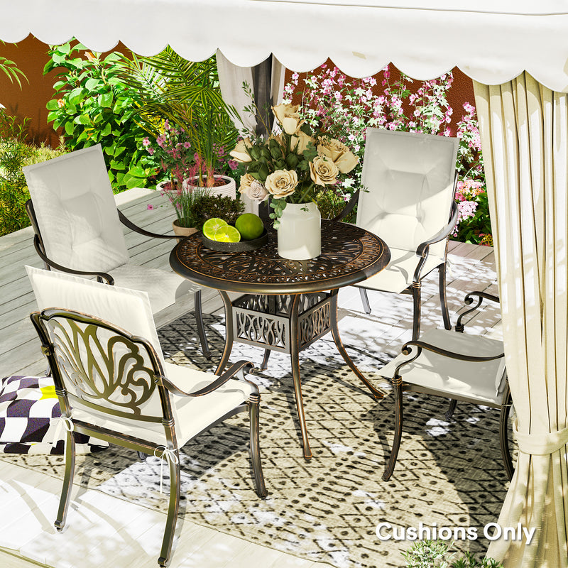Outsunny Set Of 4 Garden Chair Cushions, Outdoor Seat Pads