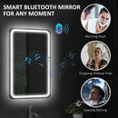 HOMCOM Illuminated Bathroom Mirror With Bluetooth Silver