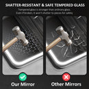 HOMCOM Illuminated Bathroom Mirror With Bluetooth Silver