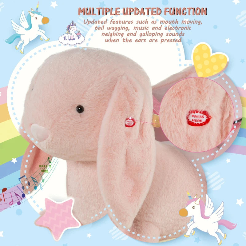 HOMCOM  Children's Rocking Rabbit - Pink