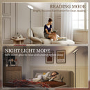 HOMCOM RGB Floor Lamp With Rotatable Head, Modern Standing Lamp, Black