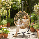 Outsunny Hanging Egg Chair Stand Only, Hammock Chair C-Stand, Black
