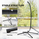 Outsunny Hanging Egg Chair Stand Only, Hammock Chair C-Stand, Black