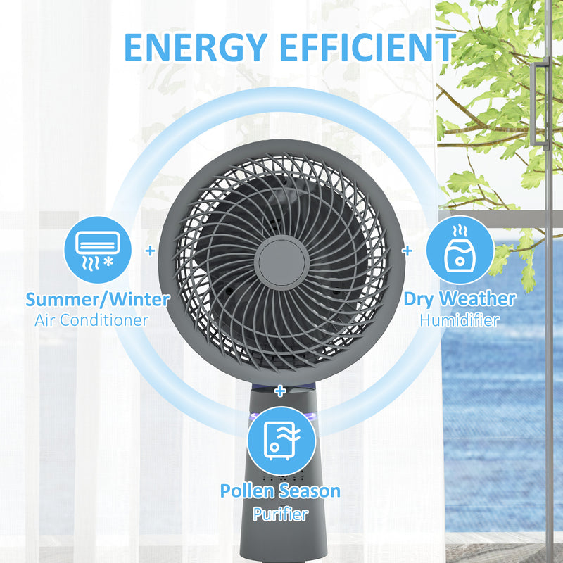 HOMCOM Pedestal Fan, Air Circulation Fan with Oscillating, Tilt