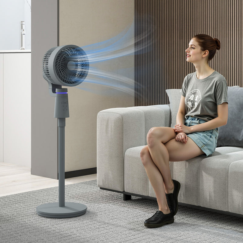 HOMCOM Pedestal Fan, Air Circulation Fan with Oscillating, Tilt