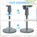 HOMCOM Pedestal Fan, Air Circulation Fan With Oscillating, Tilt