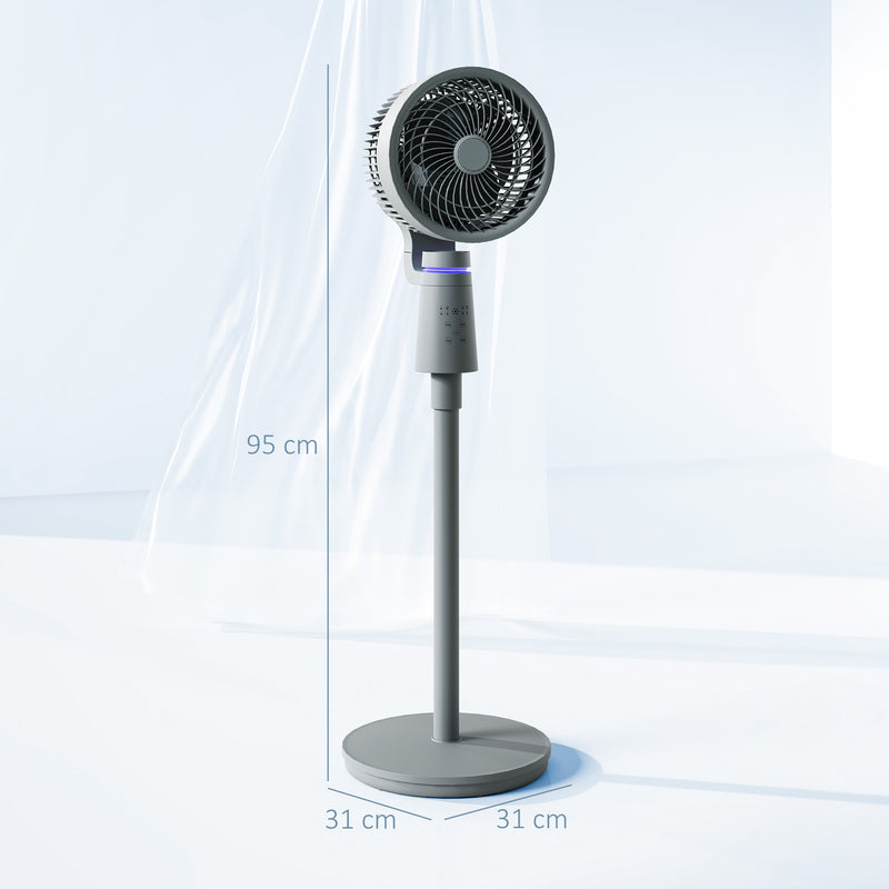 HOMCOM Pedestal Fan, Air Circulation Fan with Oscillating, Tilt