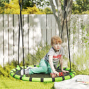 AIYAPLAY Kid Nest Swing Seat, 100cm Diameter Round Saucer Swing Set, Black
