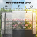 Outsunny Metal Raised Planter with Flip-Up Greenhouse, Drainage Hole, Black