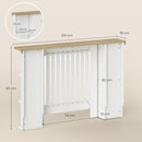 HOMCOM Vertical Slatted Heater Cover for Living Room, White