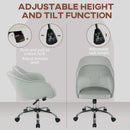 HOMCOM Vanity Chair for Desk, with Height Adjustable, Wheels