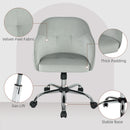 HOMCOM Vanity Chair for Desk, with Height Adjustable, Wheels