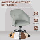 HOMCOM Vanity Chair for Desk, with Height Adjustable, Wheels