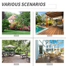 Outsunny 4pcs Rattan Chair Foldable Garden Furniture w/ Armrest