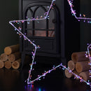 60cm Light up Metal Hanging Christmas Star Decoration with 280 Rainbow LEDs