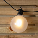 4.5m Set of 10 Frosted Ball Style Cap String Lights with Filament in Warm White