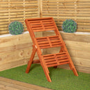 Outdoor 3 Tier Wooden Foldable Plant Display Stand