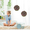 HOMCOM Set of 2 Artificial Plant Topiary Rose Balls, Faux Plants