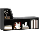 HOMCOM  2 Tier Bookcase w/ Removable Cushions Storage Cabinet for Living Room