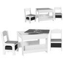 HOMCOM 3-Piece Kids Table and Chair Set for Nursery, Playroom, Classroom