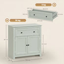 HOMCOM Sideboard, Kitchen Storage Cabinet w/ Adjustable Shelf, Drawer, Green