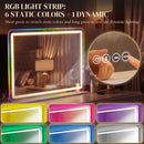 HOMCOM Vanity Mirror With Lights And Bluetooth Speaker, 80 X 60 Cm, White