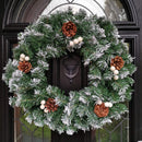 40cm Snow Tips Christmas Door Wreath for Indoor / Outdoor