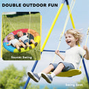 AIYAPLAY Kids Swing Set With Double Swings, Metal Frame, 150kg Capacity