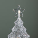 33cm Battery Operated Light up Christmas Tree Water Spinner with The Snowman & LEDs