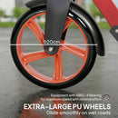 HOMCOM Folding Kick Scooter For 14+ W/ Adjustable Height, Red