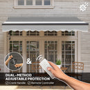 Outsunny 3 X 2.5m Electric Retractable Awning W/ Aluminium Frame