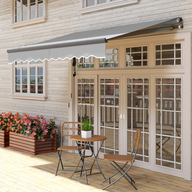 Outsunny 3 X 2.5m Electric Retractable Awning W/ Aluminium Frame