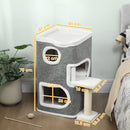 PawHut 75 Cm Cat Tree Cat Condo For Indoor Cats With Scratching Post