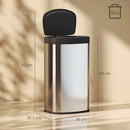 HOMCOM Automatic Kitchen Bin with Soft-Close Lid, 55L Sensor Wastebasket